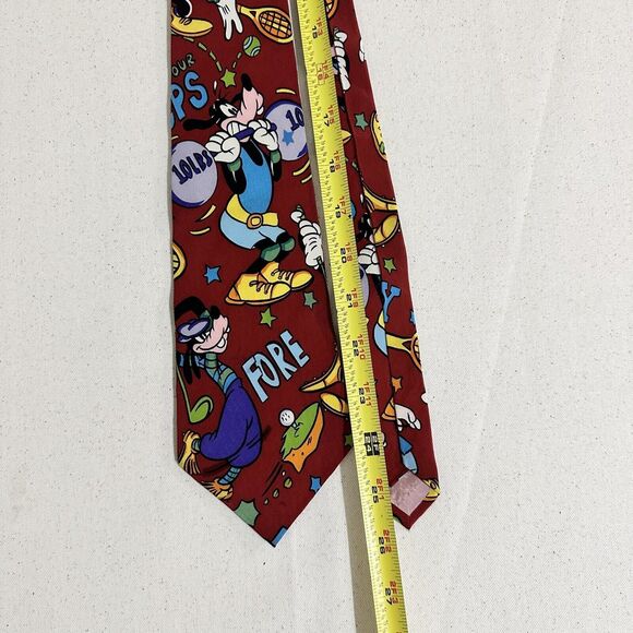 Disney Goofy SILK TIE Balacine The Tie Works 100% Silk Sports Golf - Picture 5 of 7